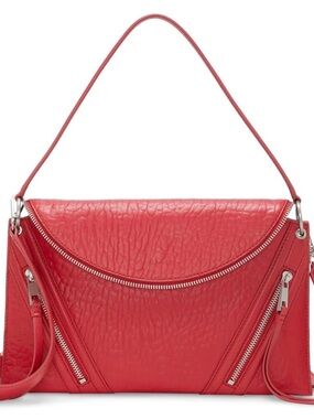 Vince Camuto Bubble Lamb Leather Wayhn Crossbody Hot Spice